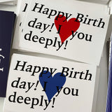 Happy birthday! I ♥ you deeply! Postcard (Classic Red) (6602756423798)