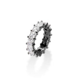 スクエア プロング セッティング リング / [KANG DANIEL] Square Prong Setting Ring (black silver)