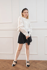 lace shirring blouse (6688673103990)