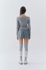 SERENA OFF-SHOULDER KNIT (GREY)