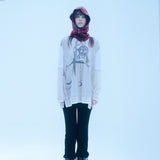 ピストルチェックバラクラバ/1 5 pistol check balaclava - RED
