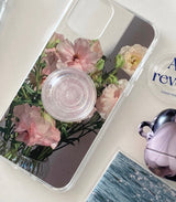 ピンクフラワーアイフォンケース(ジェリーハード)/[jellhard case] pink flowers