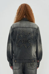 FLOWER DENIM JACKET