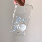 sky ribbon half-circle phone grip (half-circle tok)