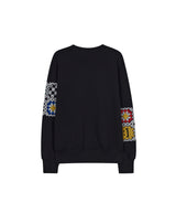 GRANNY SQUARE SWEATSHIRT BLACK (6691428434038)