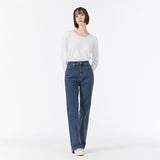 Womans Signature Stud Straight Fit Denim Pants Indigo