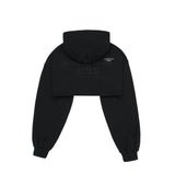 CIRCLE NEW SYMBOL LOGO BOLERO HOODIE BLACK