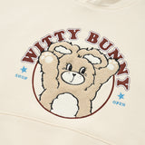 ウィティーバニーブークレワーディングフーディー／WITTY BUNNY BOOKLE WORDING HOODIE [IVORY]