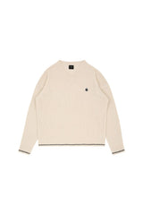 Vネックブークルニットウェア/Beige V-Neck Bookle Knitwear