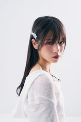 NO.442 [SILVER] RIBBON HAIR PIN