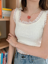 ロディンチェリーストーンハートネックレス / [925silver] Rodin Cherry stone Heart Necklace