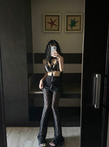 lace see-through skirt leggings pants