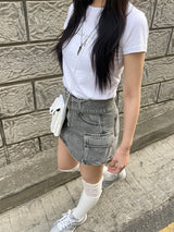 キュートキュービックスリムTシャツ / Cute cubic slim t-shirt