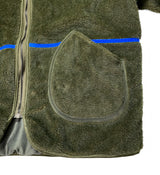 Line taping faux fur mustang (Khaki) (6641877581942)