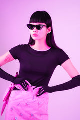 ROUND NECKLINE TOP WITH GLOVES (6624149733494)