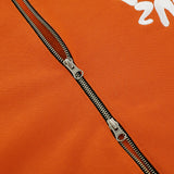 カットポイントパーカー / cut point hood zip-up - ORANGE