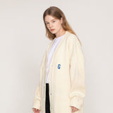 [UNISEX] G logo floating knit cardigan (6686017093750)