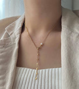 イノセントパールハートツーウェイネックレス/go Innocent pearl heart two-way y guest look necklace(Gold color)