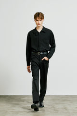 essential welt pocket slacks black (6615505010806)