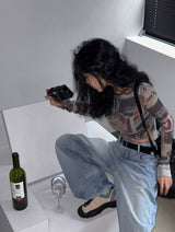 ロンドン シースルー クロップ Tシャツ