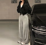 [BELLIDE MADE] Soft velvet velvet sweatshirt Wide pants