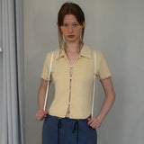 フィッティドテリーシャツ / FITTED TERRY SHIRT_YELLOW