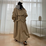2color UNISEX オーバーサイズマキシトレンチコート / UNISEX Oversized maxi trench coat