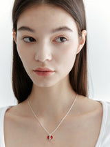 [925 SILVER] Love U Heart Necklace