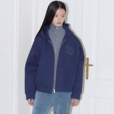VOLUME HOOD ZIPUP_NAVY