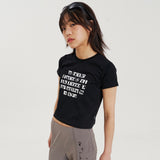 ミッドストクロップTシャツ / MIDST FACO CROP TEE BLACK