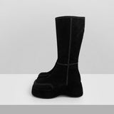 Sophie Velvet Square Long Boots