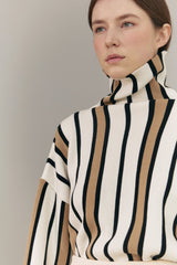 Stripe rib knit
