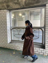 ネロリウール ベルト付きロングコート