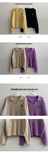 ベジークラウンカラーニットウェア / Veggie Crown Collar Knitwear