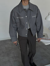 ASCLO Denim Crop Blouson (3color)