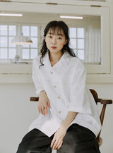 ユニセックスフォールディングシャツ/unisex folding shirts white