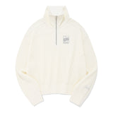 チェリーハイネックハーフジップアップ／CHERRY HIGH NECK HALF ZIP UP [IVORY]