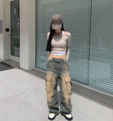 (Unisex) Frank cargo denim pants