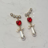 ハートラブウィングピアス / Red Heart Love Wing Piercing