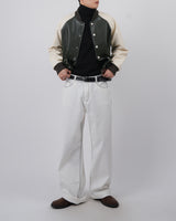 ペイントラインダーティジーンズ / paint line white dirty jeans