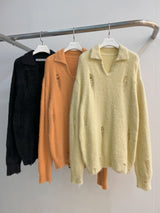 DAMAGE COLLAR KNIT (6635438932086)