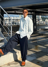 One-Tuck Span Waistband Thong Slacks 3COLOR