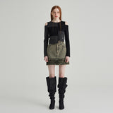 BLACK COLOR CANCAN SKIRT