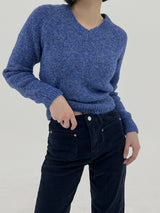 チョイスカラーV-ネックニット / Choice Color V-Neck Knit (6color)