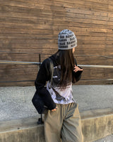 Crop hood knit