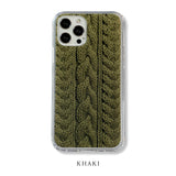 CABLE KNIT HARD JELL CASE_KHAKI
