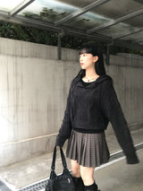 モリガールコージールースウールフーデッドニットウェア