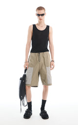  BERMUDA DRAWSTRING PANTS_KHAKI