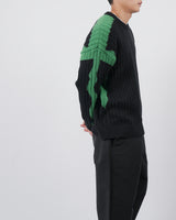 フィードカラーエフェクトウェーブリブドニット / feed color effects wave ribbed knit 2color