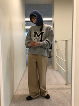 フェミニンコットンワイドピンタックパンツ